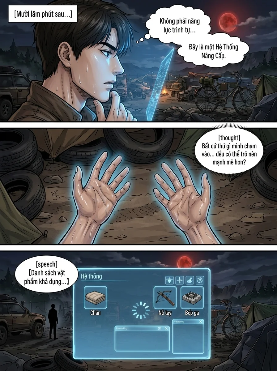 Danh Sách Đường Cái Cầu Sinh: Ta Tại Tận Thế Thăng Cấp Vật Tư Chapter 1 Page 15 - AI Generated Manga