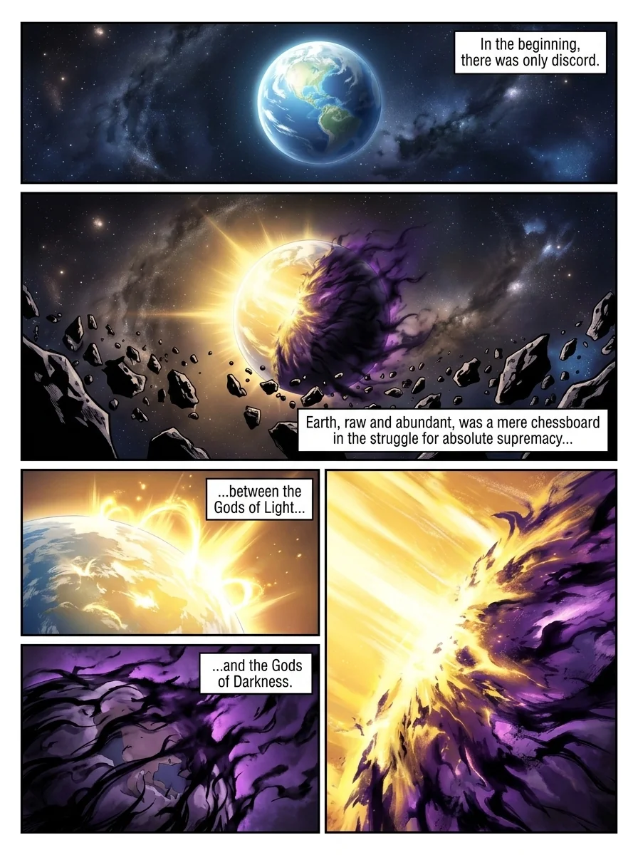 Aethelos: The Bastard of Light Chapter 1 Page 1 - AI Generated Manga