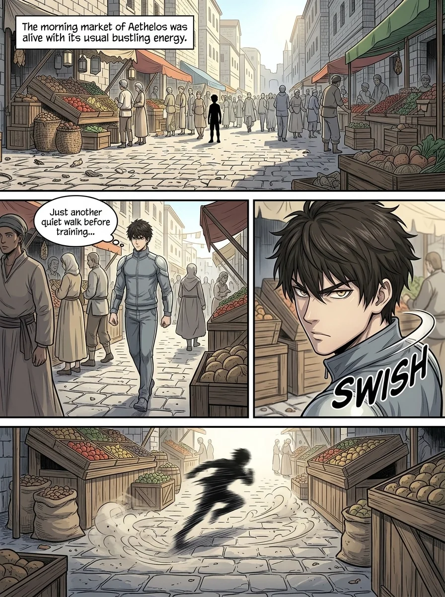 Aethelos: The Bastard of Light Chapter 2 Page 4 - AI Generated Manga