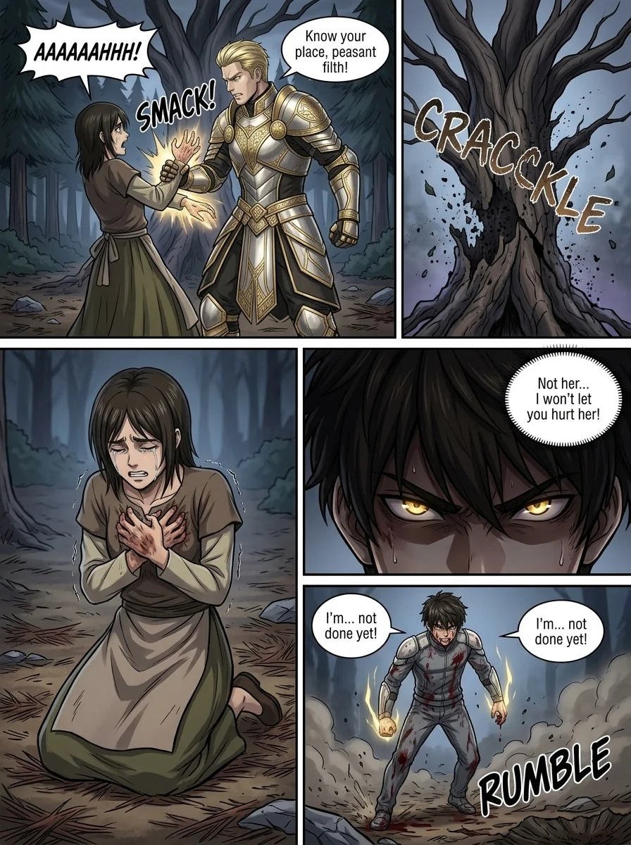 Aethelos: The Bastard of Light Chapter 4 Page 3 - AI Generated Manga
