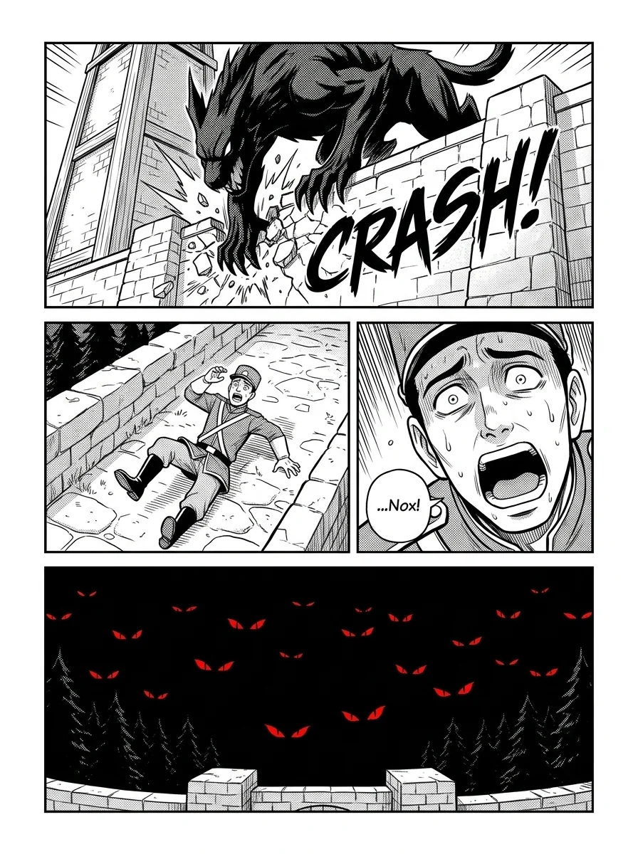 NOCTIS — Les Héritiers de l'Ombre Chapter 1 Page 11 - AI Generated Manga