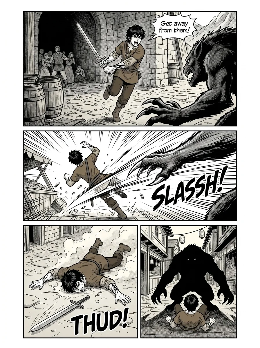 NOCTIS — Les Héritiers de l'Ombre Chapter 1 Page 13 - AI Generated Manga