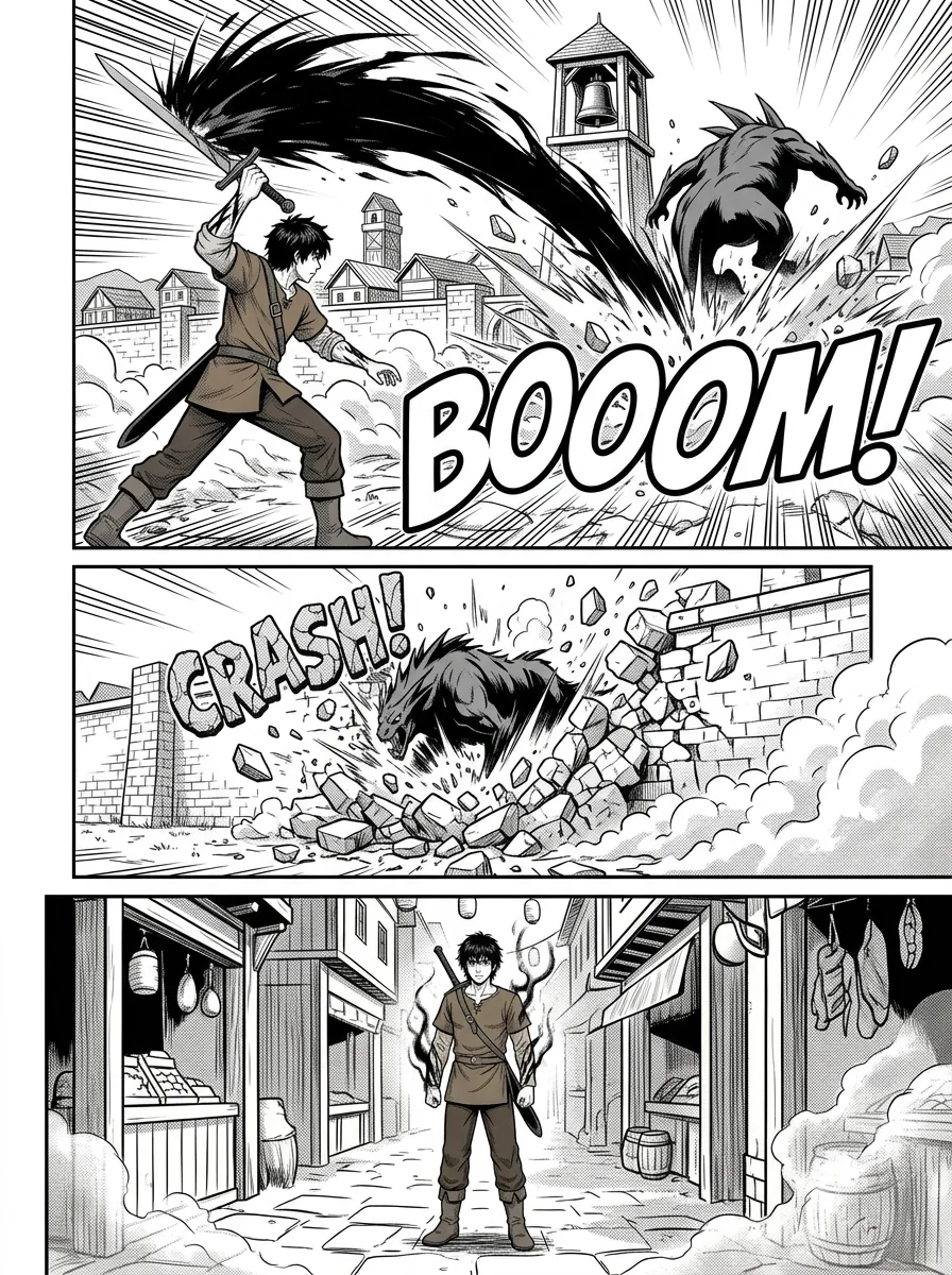 NOCTIS — Les Héritiers de l'Ombre Chapter 1 Page 17 - AI Generated Manga