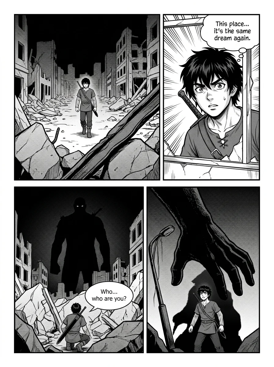 NOCTIS — Les Héritiers de l'Ombre Chapter 1 Page 4 - AI Generated Manga