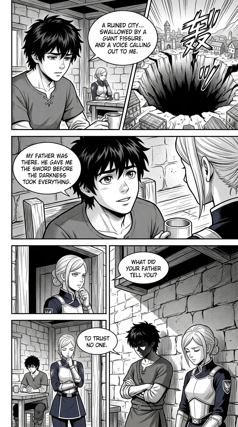 NOCTIS — Les Héritiers de l'Ombre Chapter 2 Page 6 - AI Generated Manga