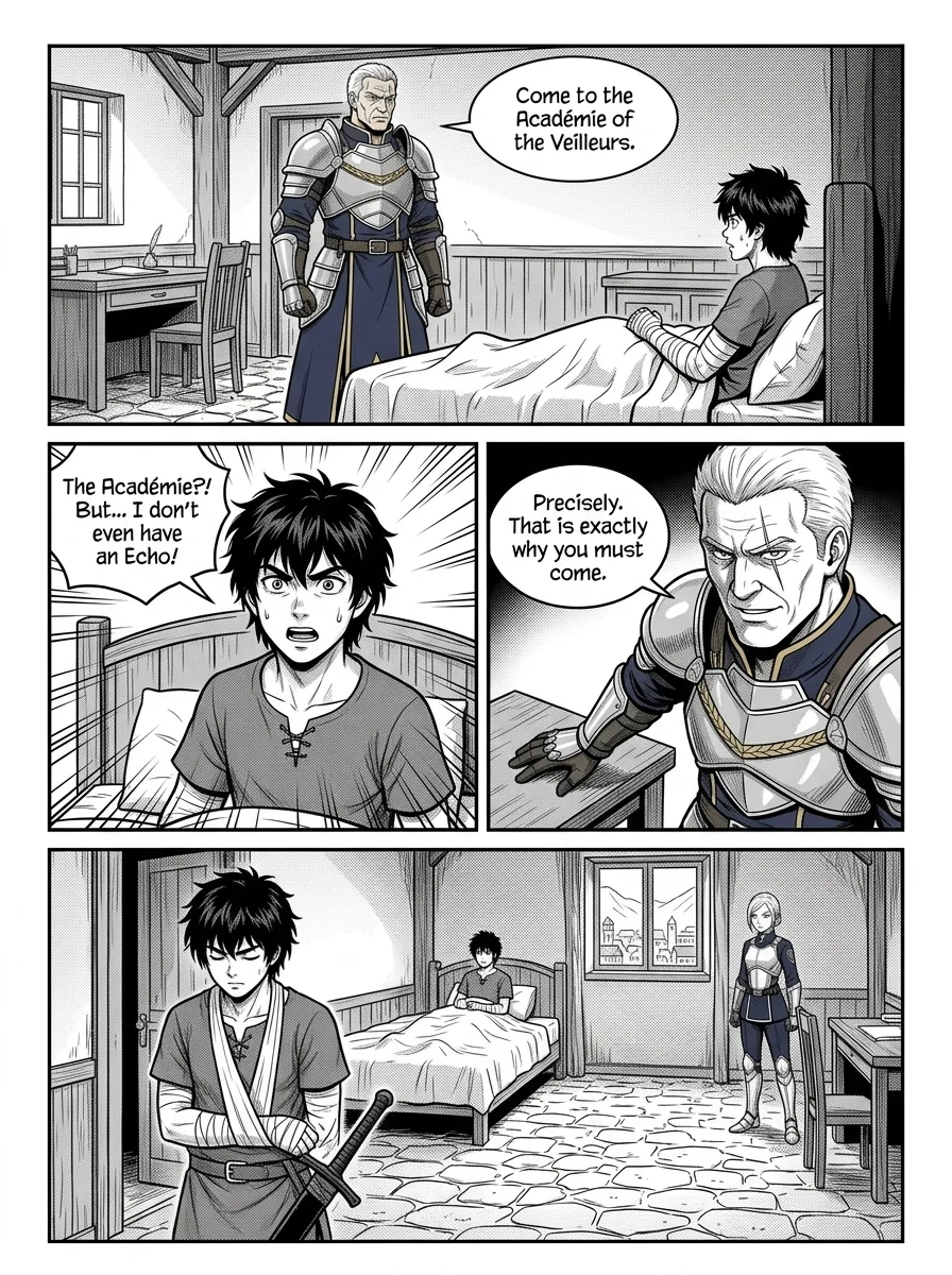 NOCTIS — Les Héritiers de l'Ombre Chapter 2 Page 8 - AI Generated Manga