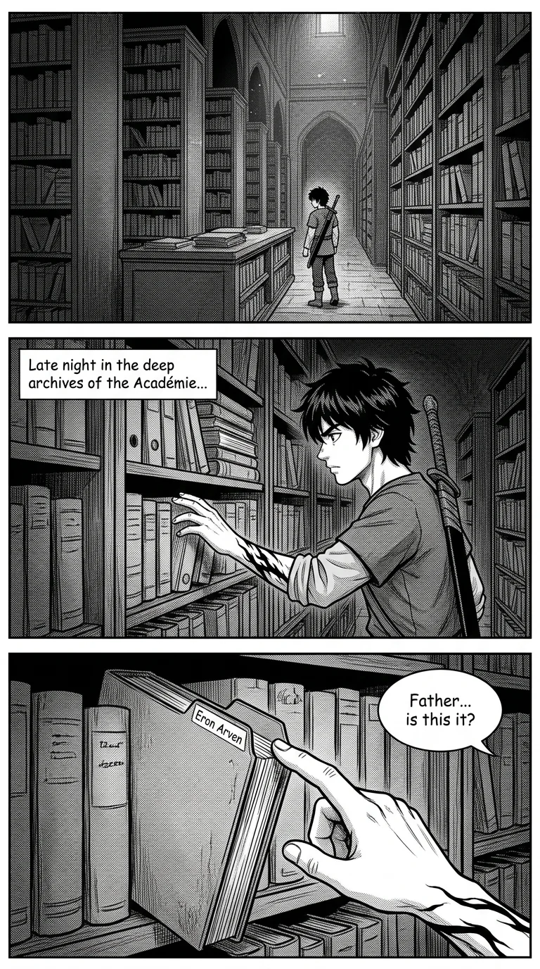 NOCTIS — Les Héritiers de l'Ombre Chapter 3 Page 4 - AI Generated Manga