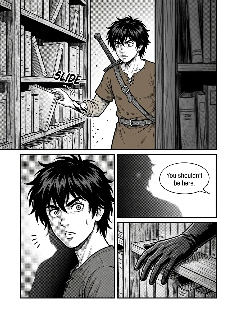 NOCTIS — Les Héritiers de l'Ombre Chapter 3 Page 5 - AI Generated Manga