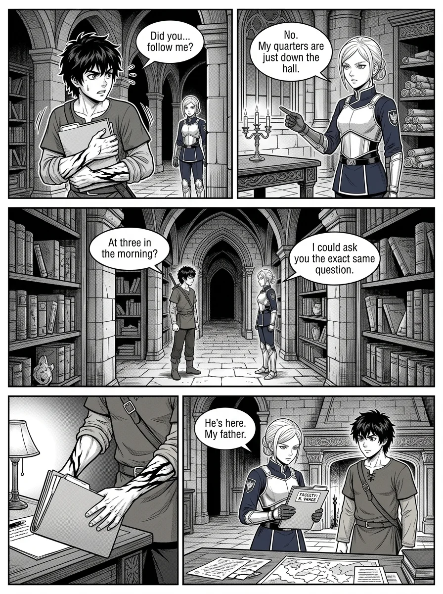 NOCTIS — Les Héritiers de l'Ombre Chapter 3 Page 7 - AI Generated Manga
