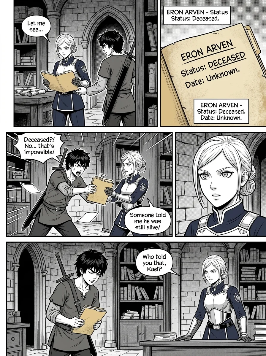 NOCTIS — Les Héritiers de l'Ombre Chapter 3 Page 8 - AI Generated Manga