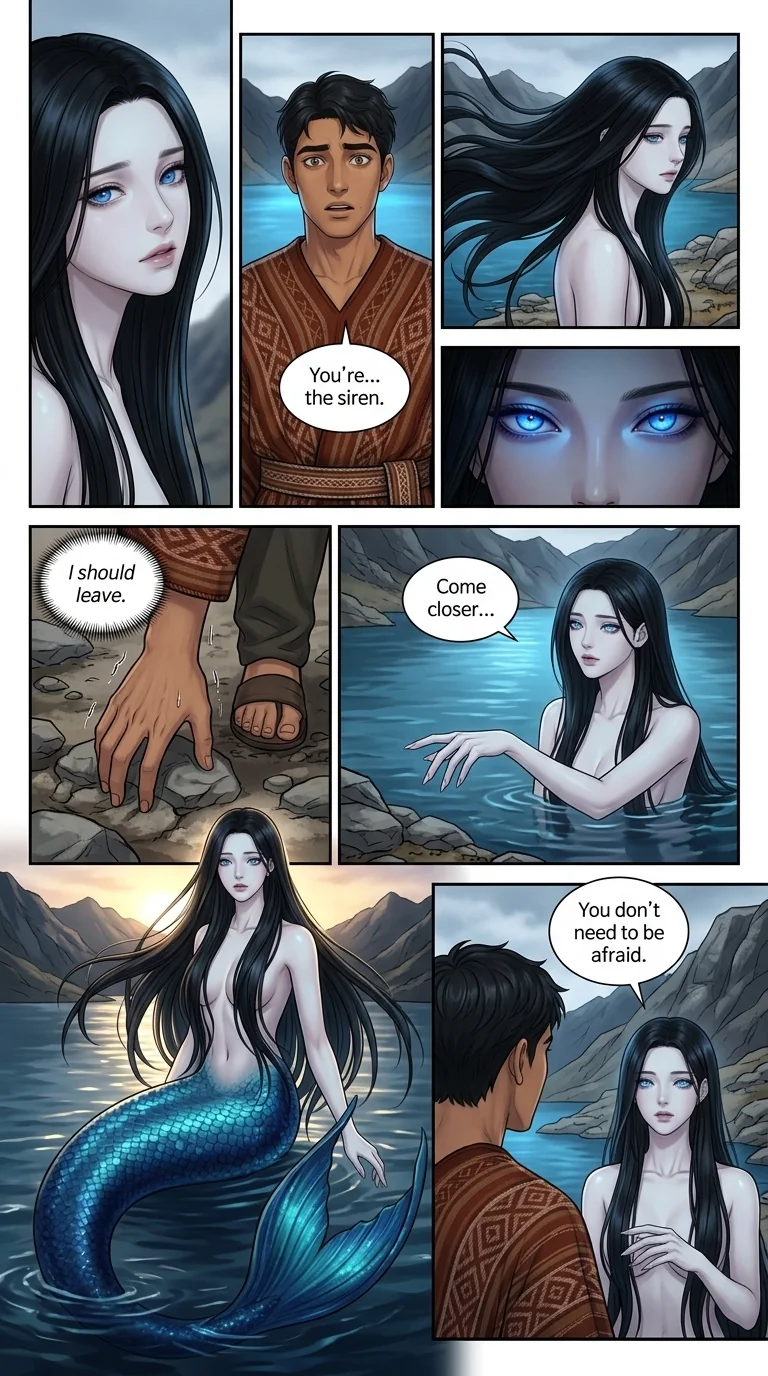 THE SIREN OF THE BLUE LAGOON Chapter 6 Page 7 - AI Generated Manga
