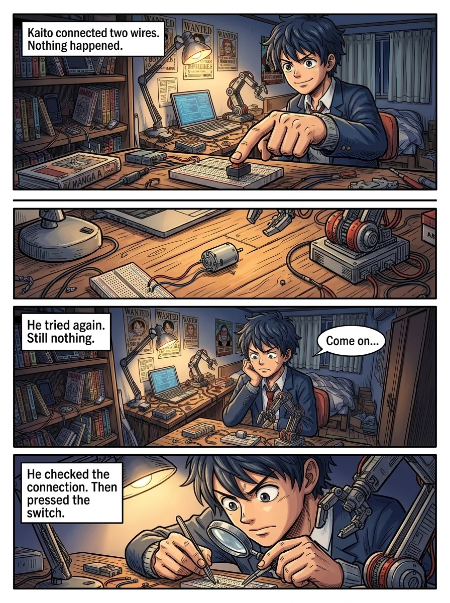 KIZUNA: THE BOY WHO BUILT TOMORROW Chapter 1 Page 15 - AI Generated Manga
