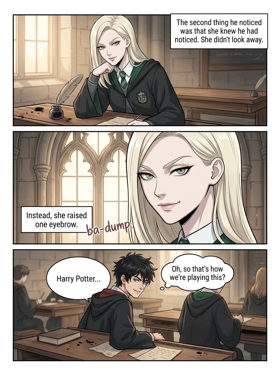 Draca Malfoid Chapter 1 Page 2 - AI Generated Manga
