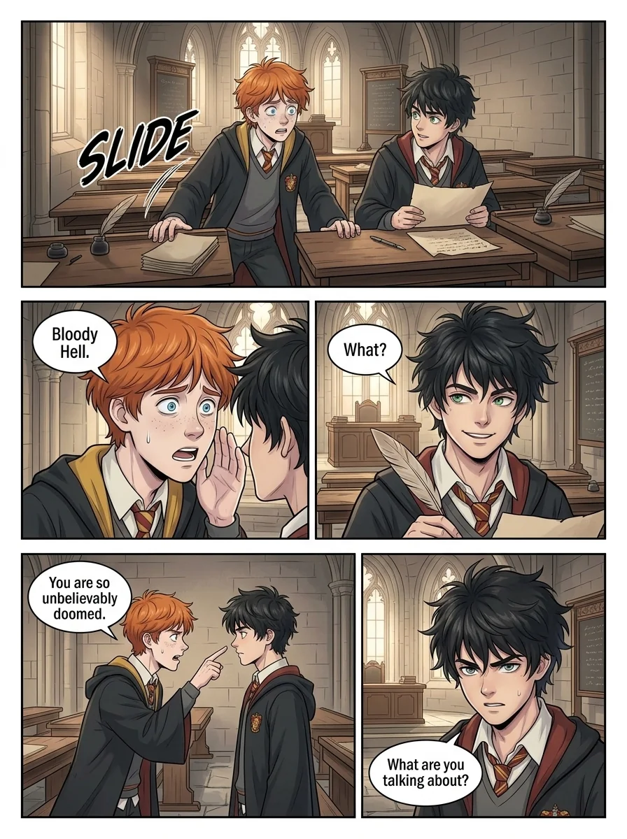 Draca Malfoid Chapter 2 Page 3 - AI Generated Manga