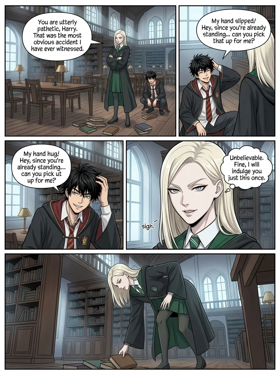 Draca Malfoid Chapter 3 Page 11 - AI Generated Manga
