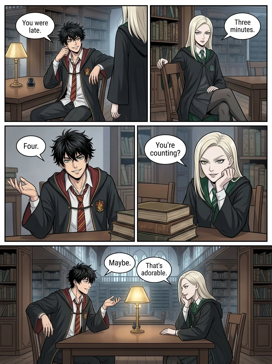 Draca Malfoid Chapter 3 Page 2 - AI Generated Manga