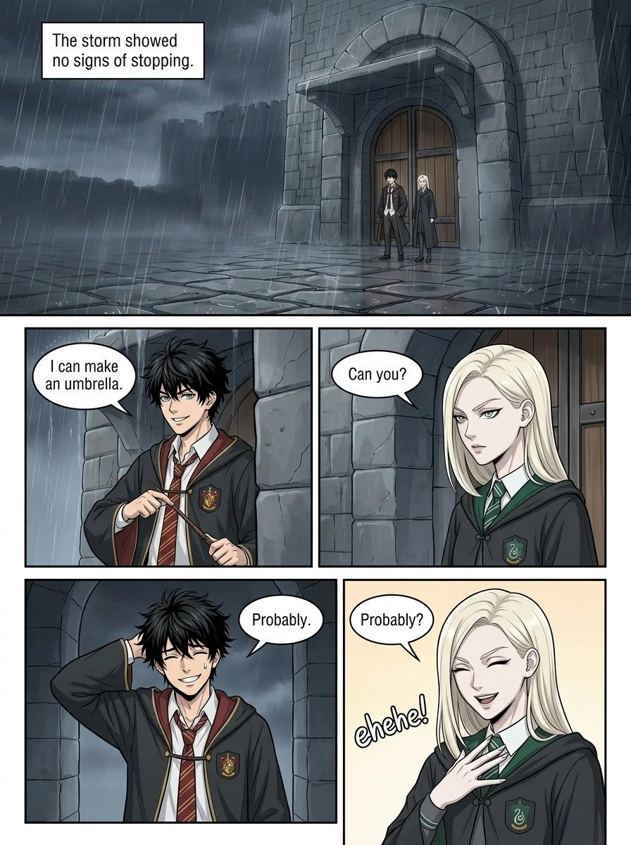 Draca Malfoid Chapter 5 Page 3 - AI Generated Manga