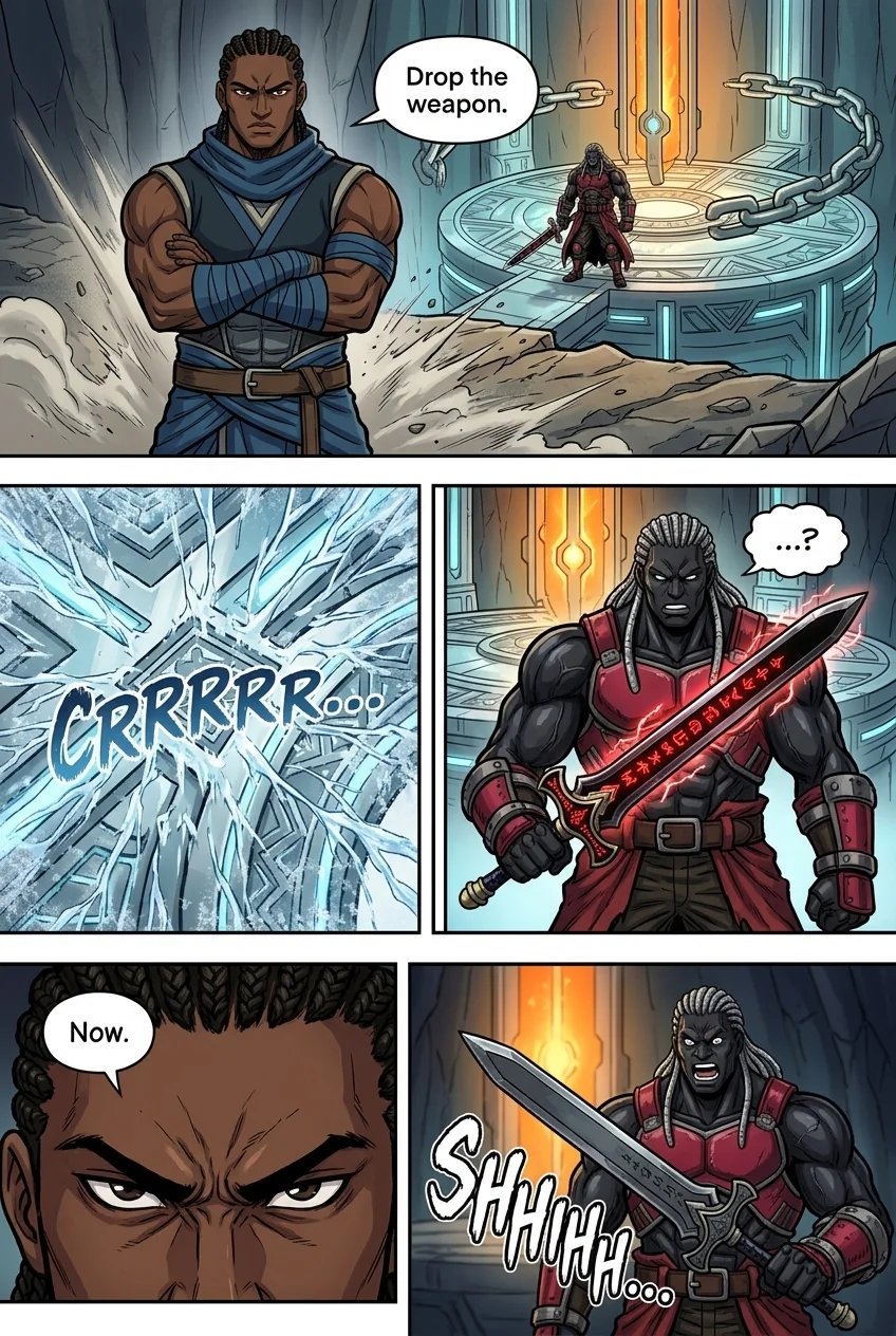 The City Beneath the Red Sky Chapter 2 Page 10 - AI Generated Manga