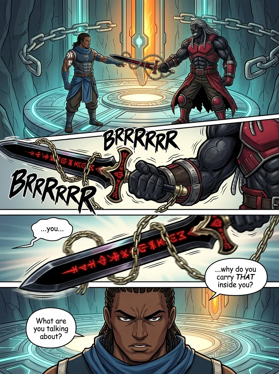 The City Beneath the Red Sky Chapter 2 Page 11 - AI Generated Manga