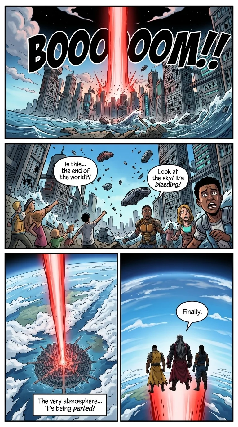 The City Beneath the Red Sky Chapter 2 Page 15 - AI Generated Manga