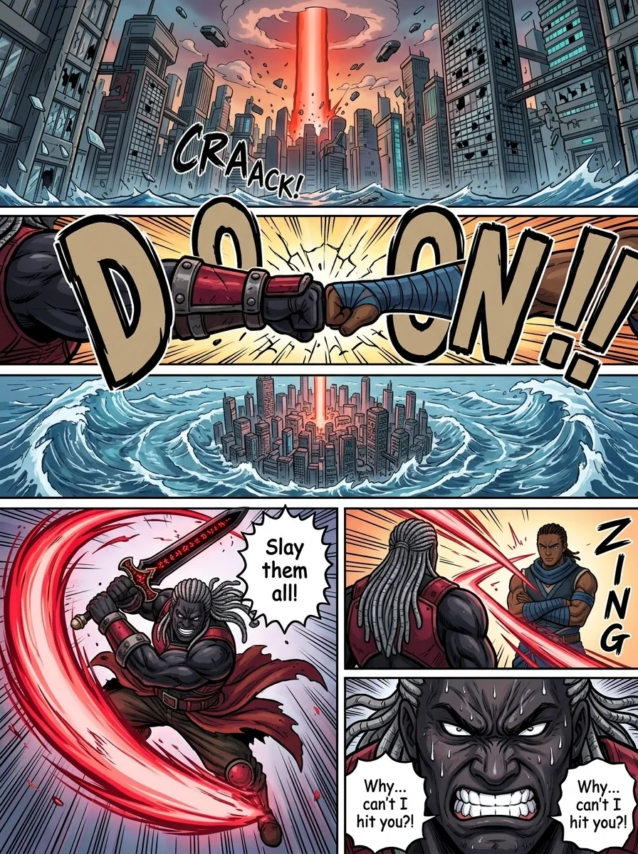 The City Beneath the Red Sky Chapter 2 Page 34 - AI Generated Manga