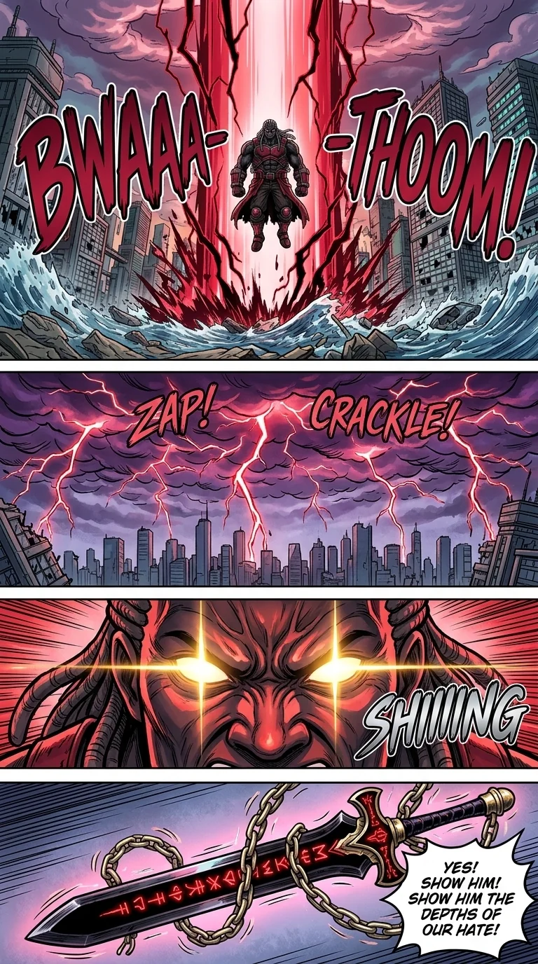 The City Beneath the Red Sky Chapter 2 Page 37 - AI Generated Manga