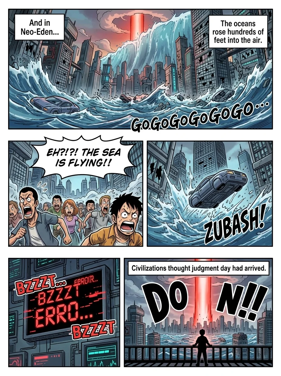 The City Beneath the Red Sky Chapter 2 Page 3 - AI Generated Manga