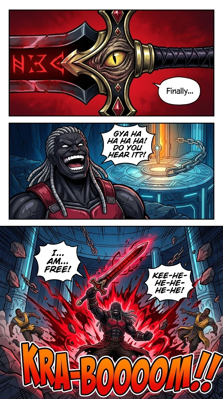 The City Beneath the Red Sky Chapter 2 Page 7 - AI Generated Manga