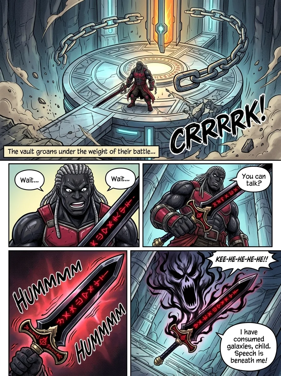 The City Beneath the Red Sky Chapter 2 Page 8 - AI Generated Manga